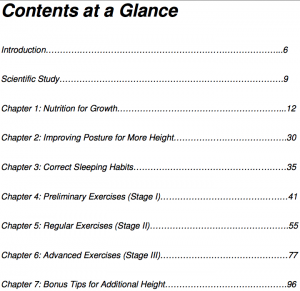 Grow Taller 4 Idiots Table Of Contents 2