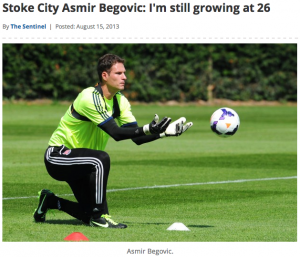 Bosnian Goalkeeper Asmir Begovic